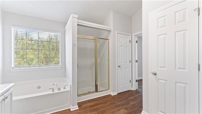 Primary bath with soaking tub and separate shower