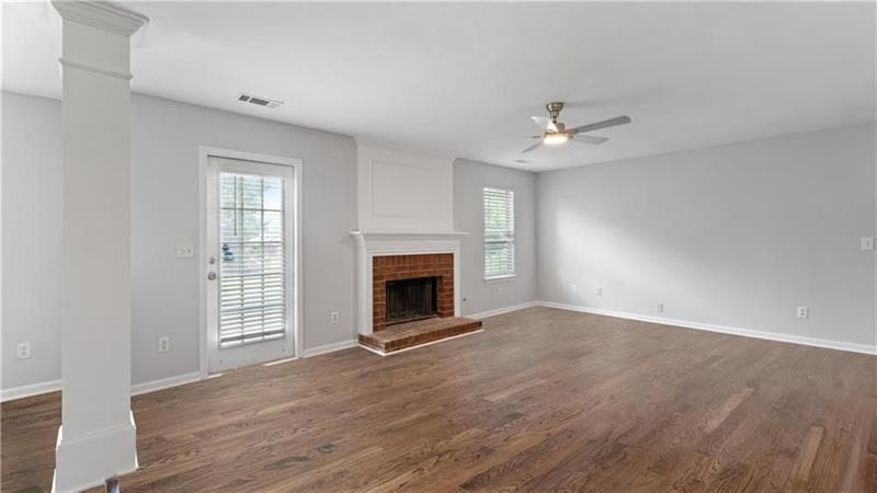 Family room with the gas fireplace